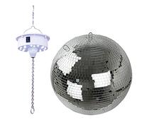 FXLAB - Motor de bola de espejo para batería (incluye luz LED, 200 mm, incluye mando a distancia)