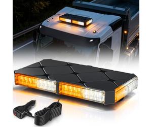 Fxlpower Luz Estroboscópica LED Rotativa Magnética 12V 24V Amarillo Blanco