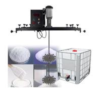 FXLUHAY Agitador Mezclador de Pintura eléctrico de 980 W, Varilla de Acero Inoxidable de 900 mm, Ajustable de 720 a 1200 mm, máquina Comercial de agitación de Pintura de 1 tonelada.(B)