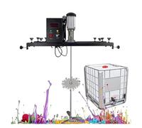 FXLUHAY Agitador Mezclador de Pintura eléctrico de 980 W, Varilla de Acero Inoxidable de 900 mm, Ajustable de 720 a 1200 mm, máquina Comercial de agitación de Pintura de 1 tonelada.(C)