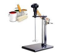 FXLUHAY Máquina de agitación automática de pintura de acero inoxidable de 5 galones, mezclador de soporte neumático, agitador de aire vertical de escritorio, para mezclar