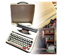 FXLUHAY Máquina de Escribir Manual Antigua, máquina de Escribir, Botones Flexibles portátiles, Escritura a Mano Clara, Regalo de colección Retro literaria,