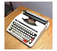 FXLUHAY Máquina de Escribir Manual en inglés Antigua, máquina de Escribir con procesamiento de Textos, Vintage, portátil y fácil de Usar, Cinta roja Negra de Doble Carrete