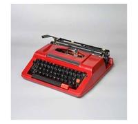 FXLUHAY Máquina de Escribir Manual Estilo Retro Tradicional, máquina de Escribir Tradicional procesador de Textos clásico, Perfecto for Escribir novelas en Cualquier Lugar(Red,Blackkeyboard)