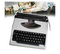 FXLUHAY Máquina de Escribir Manual portátil, Modelo de máquina de Escribir Vintage, Cintas, impresión en Dos Colores, Adecuada for Escribir sobre la Marcha, for Principiantes, Amantes Retro(White)