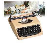 FXLUHAY Máquina de Escribir Manual portátil, Modelo de máquina de Escribir Vintage, Cintas, impresión en Dos Colores, Adecuada for Escribir sobre la Marcha, for Principiantes(Milkteacolor)