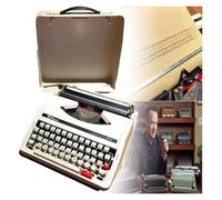 FXLUHAY Máquina de Escribir Manual portátil Tradicional - Vintage Classic Retro Old for escritores Procesador de Textos clásico con Carrete Doble