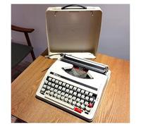 FXLUHAY Máquina de Escribir Manual Retro clásica, máquina de Escribir for el hogar y la Oficina, máquina de Escribir mecánica for escritores y Amantes de los autores(White)