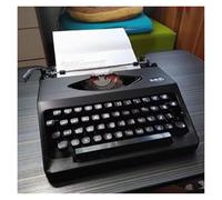 FXLUHAY Máquina de Escribir Manual Retro, máquina de Escribir de maquinaria Máquina de Escribir Manual Antigua, for Tomar Notas, Cartas, memorias(Black)