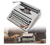 FXLUHAY Máquina de Escribir Manual Retro portátil Classic Nostalgia de 1980, maquinaria de procesamiento de Textos Máquina de Escribir Inglesa Vintage con Doble Cinta y Caja Exterior(White)