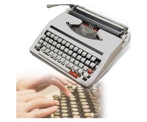 FXLUHAY Máquina de Escribir mecánica Inglesa, máquina de Escribir Antigua, máquina de Escribir Manual Tradicional Retro Vintage, for Tomar Notas, Cartas, memorias, portátil