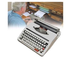 FXLUHAY Máquina de Escribir Retro, máquina de Escribir mecánica Inglesa, máquina de Escribir Manual portátil Tradicional Antigua, for Notas o Cartas o Escritura Creativa(White)