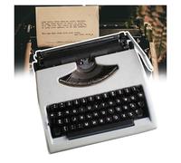 FXLUHAY Máquina de Escribir Vintage, máquina Manual portátil Tradicional, Cinta Negra roja, no Requiere Fuente de alimentación, for Notas, Cartas, Escritura, escritores literarios,(White)