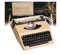 FXLUHAY Máquina de Escribir Vintage, máquina Manual portátil Tradicional, Cinta Negra roja, no Requiere Fuente de alimentación, for Notas, Cartas, Escritura, escritores literarios,(Milkteacolor)
