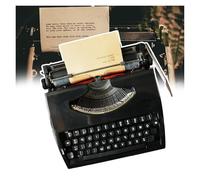 FXLUHAY Máquina de Escribir Vintage, máquina Manual portátil Tradicional, Cinta Negra roja, no Requiere Fuente de alimentación, for Notas, Cartas, Escritura, escritores literarios,(Black)