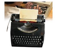 FXLUHAY Modelo de máquina de Escribir Antigua, Modelo Manual clásico, no Requiere Fuente de alimentación, impresión en Dos Colores, con Cintas, for el hogar, cafetería, Vitrina(Black)