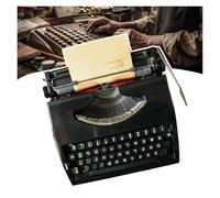 FXLUHAY Modelo de máquina de Escribir Manual clásica, Vintage, Cintas Rojas y Negras, sin Fuente de alimentación, máquina de Escribir Tradicional, for el hogar, cafetería, Vitrina,(Black)