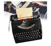 FXLUHAY Modelo de máquina de Escribir Vintage,Cintas de máquina de Escribir Manual portátil,Impresión en Dos Colores,Fácil de Transportar,Adecuado for Escribir sobre la Marcha(Black)