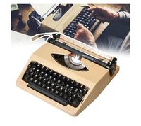 FXLUHAY Modelo de máquina de Escribir Vintage,Cintas de máquina de Escribir Manual portátil,Impresión en Dos Colores,Fácil de Transportar,Adecuado for Escribir sobre la Marcha(Milkteacolor)