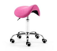 FXLUHAY Poltrona da Dentista Sgabello Medico, Sgabello a Sella Sedia con ruote Sgabello a Sella in Pelle idraulica Sedia a rotelle Comoda Alta for clinica Dentista(Rose Red)