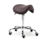 FXLUHAY Poltrona da Dentista Sgabello Medico, Sgabello a Sella Sedia con ruote Sgabello a Sella in Pelle idraulica Sedia a rotelle Comoda Alta for clinica Dentista(Brown)