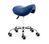 FXLUHAY Poltrona da Dentista Sgabello Medico, Sgabello a Sella Sedia con ruote Sgabello a Sella in Pelle idraulica Sedia a rotelle Comoda Alta for clinica Dentista(Dark Blue)