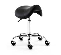 FXLUHAY Silla de Dentista Taburete médico, Taburete hidráulico con Ruedas, cómoda Silla con Ruedas for clínicas, spas, Salones de Masaje(Black)