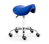 FXLUHAY Silla de Dentista Taburete médico, Taburete hidráulico con Ruedas, cómoda Silla con Ruedas for clínicas, spas, Salones de Masaje, Altura Ajustable de 19 a 23 Pulgadas(Bright Blue)