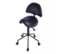 FXLUHAY Silla de Montar Ajustable con Respaldo, Taburete Extra Alto de 65 a 80 cm for técnicos de estilistas e higienistas, Asiento for consultorios dentales y Salones de Belleza.(Black)