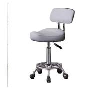 FXLUHAY Silla de Montar con Respaldo, Base de Metal Resistente con reposapiés, Silla ergonómica giratoria de 360°, Asiento for salón de Belleza, masajes, clínica Dental, Oficina en casa.(Color 4)