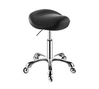 FXLUHAY Silla de Montar hidráulica for higienista Dental, Taburete de Dibujo for Laboratorio, Oficina en casa, Asiento de Belleza cómodo de Cuero, fácil de Instalar. Estrella de luz.(Black)