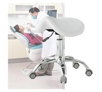 FXLUHAY Silla de salón hidráulica con Ruedas for Dentistas e higienistas, de 49 a 64 cm, fácil de Deslizar.(White)