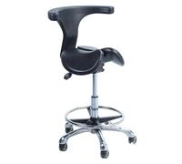 FXLUHAY Silla ergonómica con Asiento Dividido, Respaldo y Ajuste de Doble inclinación, Taburete con Ruedas for Uso médico, Dental y doméstico(50-64cm (19 3/4"-25 1/4") Height)