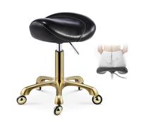 FXLUHAY Silla giratoria for Uso médico y de salón, Silla de Oficina con diseño de Silla de Montar Profesional for odontología, peluquería y estética.(Black)