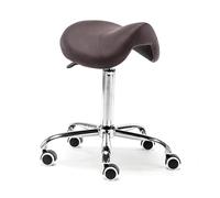 FXLUHAY Silla Tipo Taburete con Ruedas, cómodo Taburete con Ruedas for clínicas, Salones, Estudios de Masaje(Brown)