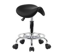 FXLUHAY Taburete Giratorio Ajustable con Ruedas de Cuero sintético, hidráulico, for Uso en odontología, Medicina, salón de Belleza y Laboratorio.(45/58cm)