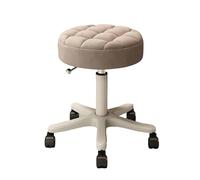 FXLUHAY Taburete Giratorio Ajustable con Ruedas for Uso doméstico y Profesional(Khaki)