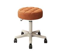 FXLUHAY Taburete Giratorio Ajustable con Ruedas for Uso doméstico y Profesional(Orange)