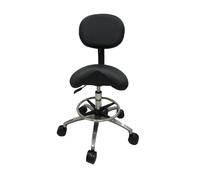 FXLUHAY Taburete Giratorio con Respaldo Ajustable for SPA, salón, odontología, masajes y estética.