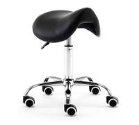 FXLUHAY Taburete Giratorio con Ruedas y Asiento de Cuero for Profesionales de la odontología, el Tatuaje, la estética y el Masaje (Morado)(Black)