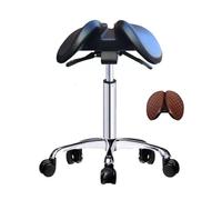 FXLUHAY Taburete Profesional con Ruedas y Asiento Dividido for clínica Dental, Centro de Belleza y estética, con Ruedas giratorias de 360°.(54-74cm(21.3"- 29.1") Height)