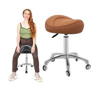 FXLUHAY Taburetes Ajustables con Ruedas for higienistas dentales, Silla de Oficina hospitalaria Profesional, Star of Light(Beige)