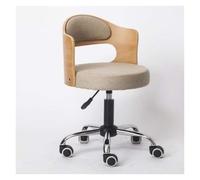 FXLUHAY Taburetes con Ruedas, Respaldo de Cuero sintético Gris, Altura 45-55 cm, Peso soportado 160 kg.(Style#1)