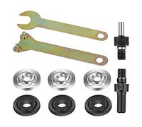 Fxndknjks Adaptador de amoladora angular de taladro, adaptador de mandril de eje de 6 mm/10 mm con juego de piezas de tuerca de y 2 llaves inglesas