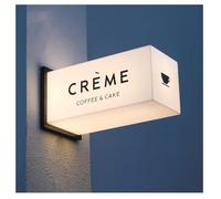 FXNFXLA Letrero con Caja De Luz LED, Letreros para Tiendas, Letreros Publicitarios Creativos Iluminados con LED, Letreros De Calle Rectangulares, Caja De Luz para Colgar En La Pared Al Aire Libre