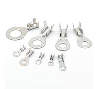 FXPCGZISH 100 unids/lote M3 M4 M5 M6 M8 M10 conectores de cable eléctrico, terminales de crimpado no aislados (M6 6,2 mm)