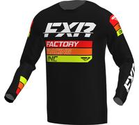 FXR Clutch 2023 Maillot de Motocross, negro/rojo/amarillo, Talla XL