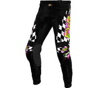 FXR Clutch 2025 Pantalones de motocross para jóvenes, negro-blanco-verde, tamaño 26