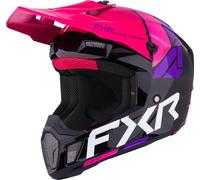FXR Clutch Comp Casco de motocross, negro/rosa, Talla XL
