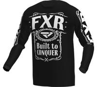 FXR Clutch Conquer Maillot de Motocross, Negro/Blanco, Talla M